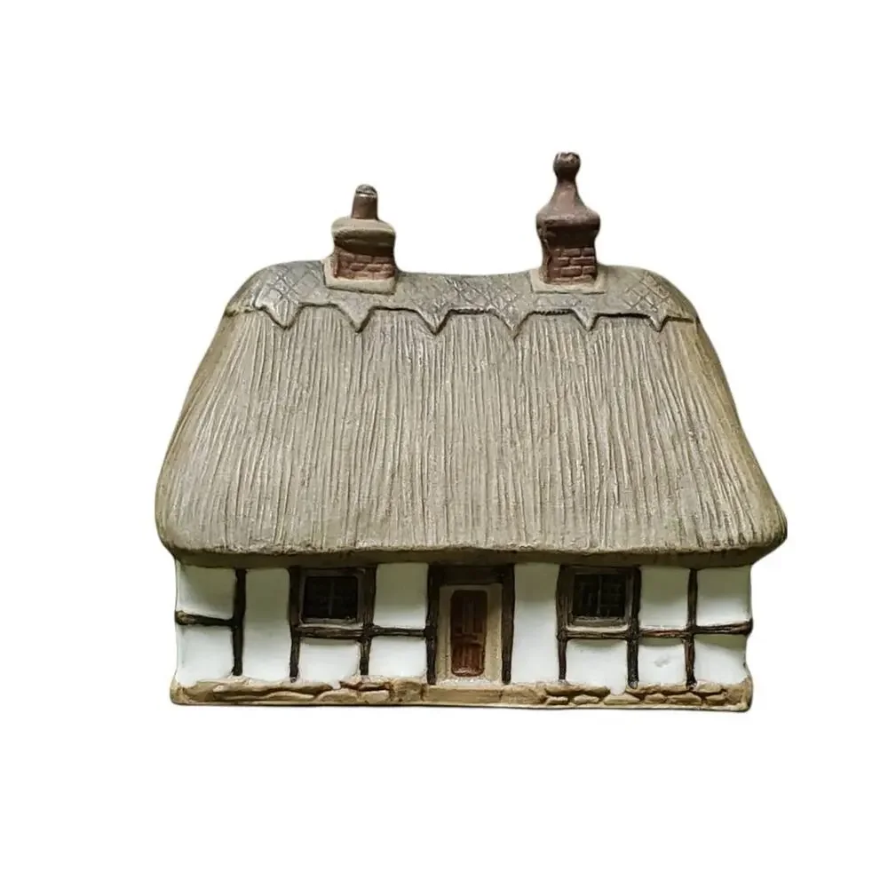 Vintage Denby Village Thatched Cruck Cottage Pottery Country House England Decor